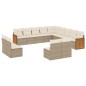 vidaXL Set sofás de jardín con cojines 13 pzas ratán sintético beige vidaXL Set sofás de jardín con cojines 13 pzas ratán sintético beige