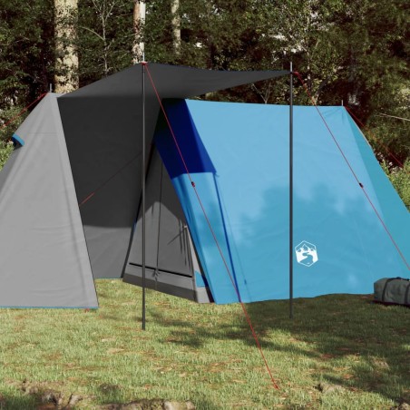 vidaXL Tienda de campaña 3 personas tafetán 185T azul 465x220x170 cm