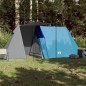 vidaXL Tienda de campaña 3 personas tafetán 185T azul 465x220x170 cm