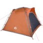 vidaXL Tienda de campaña 4 personas tafetán 185T gris y naranja