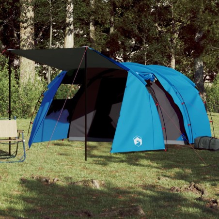 vidaXL Tienda de campaña 4 personas tafetán 185T azul 420x260x153 cm