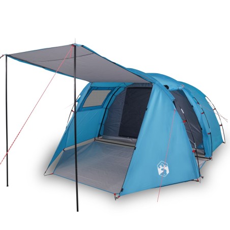 vidaXL Tienda de campaña 4 personas tafetán 185T azul 420x260x153 cm