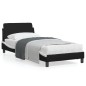 vidaXL Estructura cama cabecero cuero sintético negro blanco 90x200 cm vidaXL Estructura cama cabecero cuero sintético negro blanco 90x200 cm