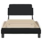vidaXL Estructura cama cabecero cuero sintético negro blanco 90x200 cm vidaXL Estructura cama cabecero cuero sintético negro blanco 90x200 cm
