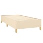 vidaXL Cama box spring con colchón tela color crema 100x200 cm vidaXL Cama box spring con colchón tela color crema 100x200 cm