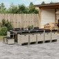 vidaXL Set comedor jardín y cojines 15 pzas ratán sintético gris claro vidaXL Set comedor jardín y cojines 15 pzas ratán sintético gris claro
