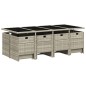 vidaXL Set comedor jardín y cojines 13 pzas ratán sintético gris claro vidaXL Set comedor jardín y cojines 13 pzas ratán sintético gris claro