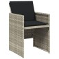 vidaXL Set comedor jardín y cojines 17 pzas ratán sintético gris claro vidaXL Set comedor jardín y cojines 17 pzas ratán sintético gris claro