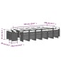 vidaXL Set comedor jardín y cojines 17 pzas ratán sintético gris claro vidaXL Set comedor jardín y cojines 17 pzas ratán sintético gris claro