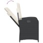 vidaXL Set de muebles jardín 5 pzas con cojines ratán sintético negro vidaXL Set de muebles jardín 5 pzas con cojines ratán sintético negro