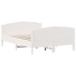 vidaXL Estructura de cama con cabecero madera pino blanco 120x190 cm