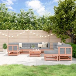 vidaXL Juego de muebles de jardín 10 pzas madera maciza abeto Douglas