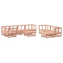 vidaXL Juego de muebles de jardín 10 pzas madera maciza abeto Douglas