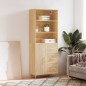 vidaXL Aparador alto madera contrachapada color roble 69,5x34x180 cm vidaXL Aparador alto madera contrachapada color roble 69,5x34x180 cm