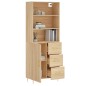 vidaXL Aparador alto madera contrachapada color roble 69,5x34x180 cm vidaXL Aparador alto madera contrachapada color roble 69,5x34x180 cm