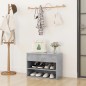 vidaXL Banco zapatero madera contrachapada gris hormigón 60x30x45 cm vidaXL Banco zapatero madera contrachapada gris hormigón 60x30x45 cm