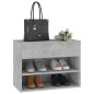 vidaXL Banco zapatero madera contrachapada gris hormigón 60x30x45 cm vidaXL Banco zapatero madera contrachapada gris hormigón 60x30x45 cm
