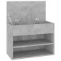 vidaXL Banco zapatero madera contrachapada gris hormigón 60x30x45 cm vidaXL Banco zapatero madera contrachapada gris hormigón 60x30x45 cm