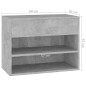 vidaXL Banco zapatero madera contrachapada gris hormigón 60x30x45 cm vidaXL Banco zapatero madera contrachapada gris hormigón 60x30x45 cm
