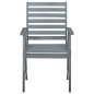 vidaXL Sillas de comedor de jardín 2 uds madera maciza de acacia gris vidaXL Sillas de comedor de jardín 2 uds madera maciza de acacia gris