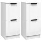vidaXL Aparadores 2 uds madera contrachapada blanco brillo 30x30x70 cm vidaXL Aparadores 2 uds madera contrachapada blanco brillo 30x30x70 cm