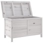 vidaXL Arcón de jardín madera maciza abeto blanco 99x49,5x58,5 cm vidaXL Arcón de jardín madera maciza abeto blanco 99x49,5x58,5 cm