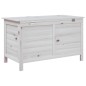 vidaXL Arcón de jardín madera maciza abeto blanco 99x49,5x58,5 cm vidaXL Arcón de jardín madera maciza abeto blanco 99x49,5x58,5 cm