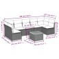 vidaXL Set de sofás de jardín 8 piezas y cojines ratán sintético negro vidaXL Set de sofás de jardín 8 piezas y cojines ratán sintético negro