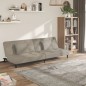 vidaXL Sofá cama de 2 plazas con dos almohadas terciopelo gris claro vidaXL Sofá cama de 2 plazas con dos almohadas terciopelo gris claro