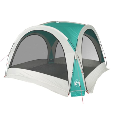 vidaXL Tienda de campaña tafetán 185T verde 360x360x215 cm