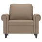 vidaXL Sillón cuero sintético color capuchino 60 cm vidaXL Sillón cuero sintético color capuchino 60 cm