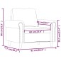 vidaXL Sillón cuero sintético color capuchino 60 cm vidaXL Sillón cuero sintético color capuchino 60 cm