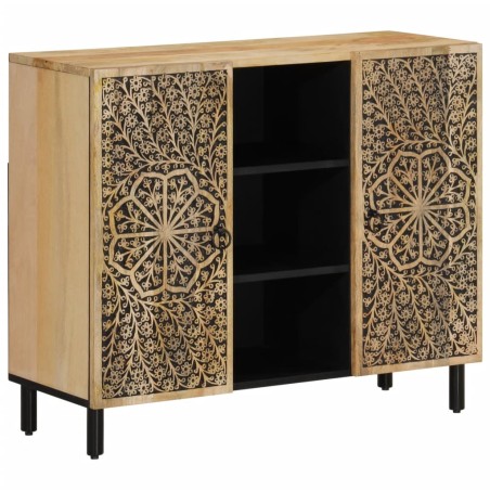vidaXL Armario auxiliar madera maciza de mango 90x33x75 cm
