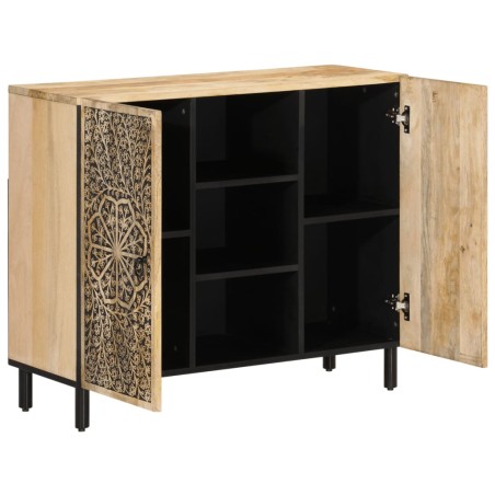 vidaXL Armario auxiliar madera maciza de mango 90x33x75 cm
