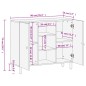 vidaXL Armario auxiliar madera maciza de mango 90x33x75 cm vidaXL Armario auxiliar madera maciza de mango 90x33x75 cm