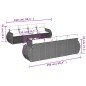 vidaXL Set de muebles de jardín 9 pzas y cojines ratán sintético gris vidaXL Set de muebles de jardín 9 pzas y cojines ratán sintético gris