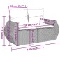 vidaXL Set de muebles de jardín 9 pzas y cojines ratán sintético gris vidaXL Set de muebles de jardín 9 pzas y cojines ratán sintético gris