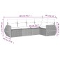 vidaXL Juego de sofás jardín con cojines 5 pzas ratán sintético gris vidaXL Juego de sofás jardín con cojines 5 pzas ratán sintético gris