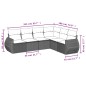 vidaXL Set de sofás de jardín 6 piezas y cojines ratán sintético negro