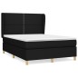 vidaXL Cama box spring con colchón tela negro 140x190 cm vidaXL Cama box spring con colchón tela negro 140x190 cm