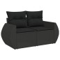 vidaXL Set de sofás de jardín 8 piezas y cojines ratán sintético negro vidaXL Set de sofás de jardín 8 piezas y cojines ratán sintético negro