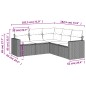 vidaXL Set comedor de jardín 5 piezas y cojines ratán sintético marrón