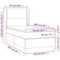 vidaXL Cama box spring con colchón tela color crema 90x200 cm vidaXL Cama box spring con colchón tela color crema 90x200 cm