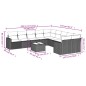 vidaXL Set de sofás de jardín 11 pzas y cojines ratán sintético negro vidaXL Set de sofás de jardín 11 pzas y cojines ratán sintético negro