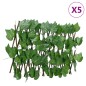 vidaXL Enrejado expansible de parra artificial verde 5 uds 180x20 cm