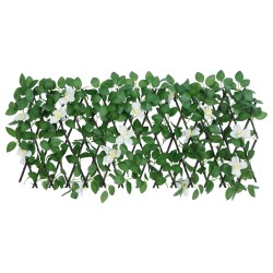 vidaXL Enrejado valla expansible de hiedra artificial verde 180x30 cm