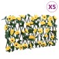 vidaXL Enrejado expansible hiedra artificial amarillo 5 uds 180x20 cm vidaXL Enrejado expansible hiedra artificial amarillo 5 uds 180x20 cm