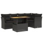 vidaXL Set de muebles de jardín 5 pzas y cojines ratán sintético negro vidaXL Set de muebles de jardín 5 pzas y cojines ratán sintético negro
