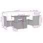 vidaXL Set de muebles de jardín 5 pzas y cojines ratán sintético negro vidaXL Set de muebles de jardín 5 pzas y cojines ratán sintético negro
