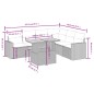 vidaXL Set de comedor de jardín 7 pzas y cojines ratán sintético negro